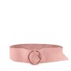 Curea lata dama piele roz pudra