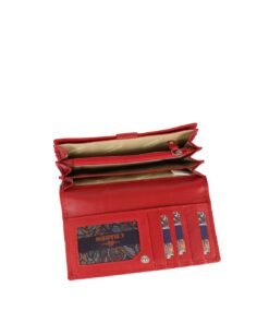 Portofel dama rosu din piele naturala