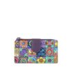 Portofel dama piele multicolor imprimeu floral