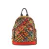 Rucsac dama multicolor din piele naturala