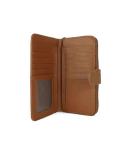 portofel dama cu fermoar taupe