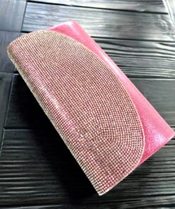 Plic fuchsia cu strasuri