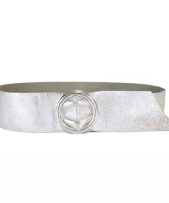 Curea rochie argintie piele