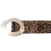 Curea piele dama animal print leopard