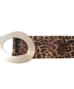 Curea piele dama animal print leopard