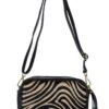 Geanta crossbody dama animal print zebra maro