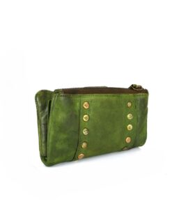 Alternative view of Portofel Dama Piele Naturala Verde Vintage Artizanal