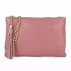 Geanta plic piele roz pudrat