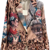 Sacou femei Frida Leopard Newspaper