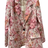 Sacou dama elegant imprimeu floral roz