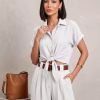 Camasa alba dama eleganta casual de vara cu nod